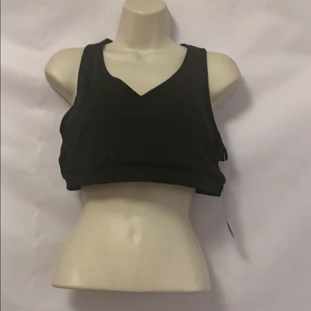 NWT MORETULTRA ATHLETIC BLACK SPORTS BRA SZ XXL‎